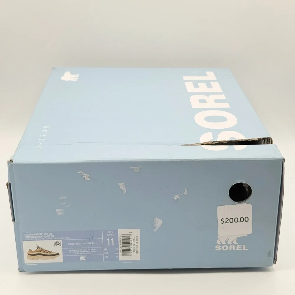 Sorel Callsign Horizon GTX Low Shoes Size 11 Mens Buff / Beige Waterproof NEW